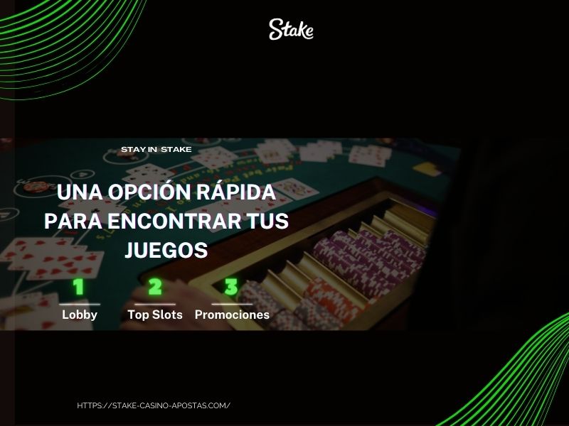 Find your games at Stake Casino