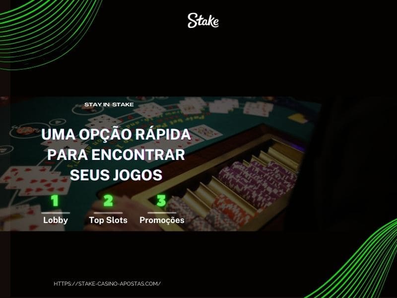 Encontre seus jogos no Stake Casino